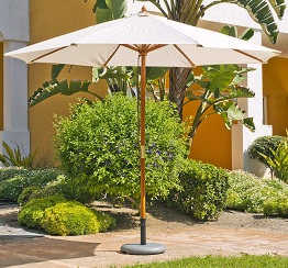 PARASOL MADERA LUX 300/8/48  BEIGE