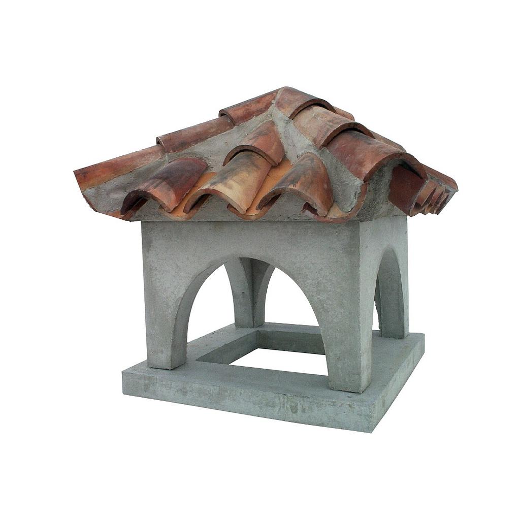 TEJADILLO ARTESANO 4 AG. COMP. HORMIGON CAÑA 52x52