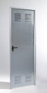 PUERTA GALVANIZADA VENTILADA 700X2000 DERECHA
