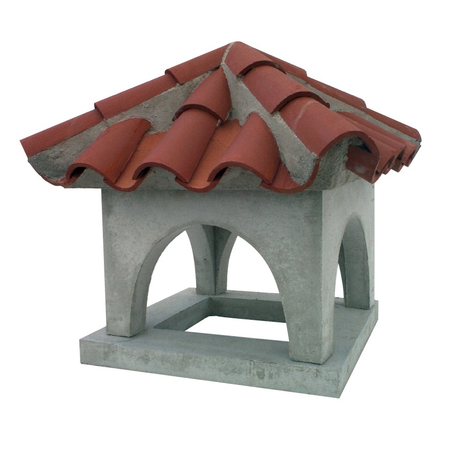 TEJADILLO COMPLETO 4 AG. CERAMICA ROJO ENVEJECIDO